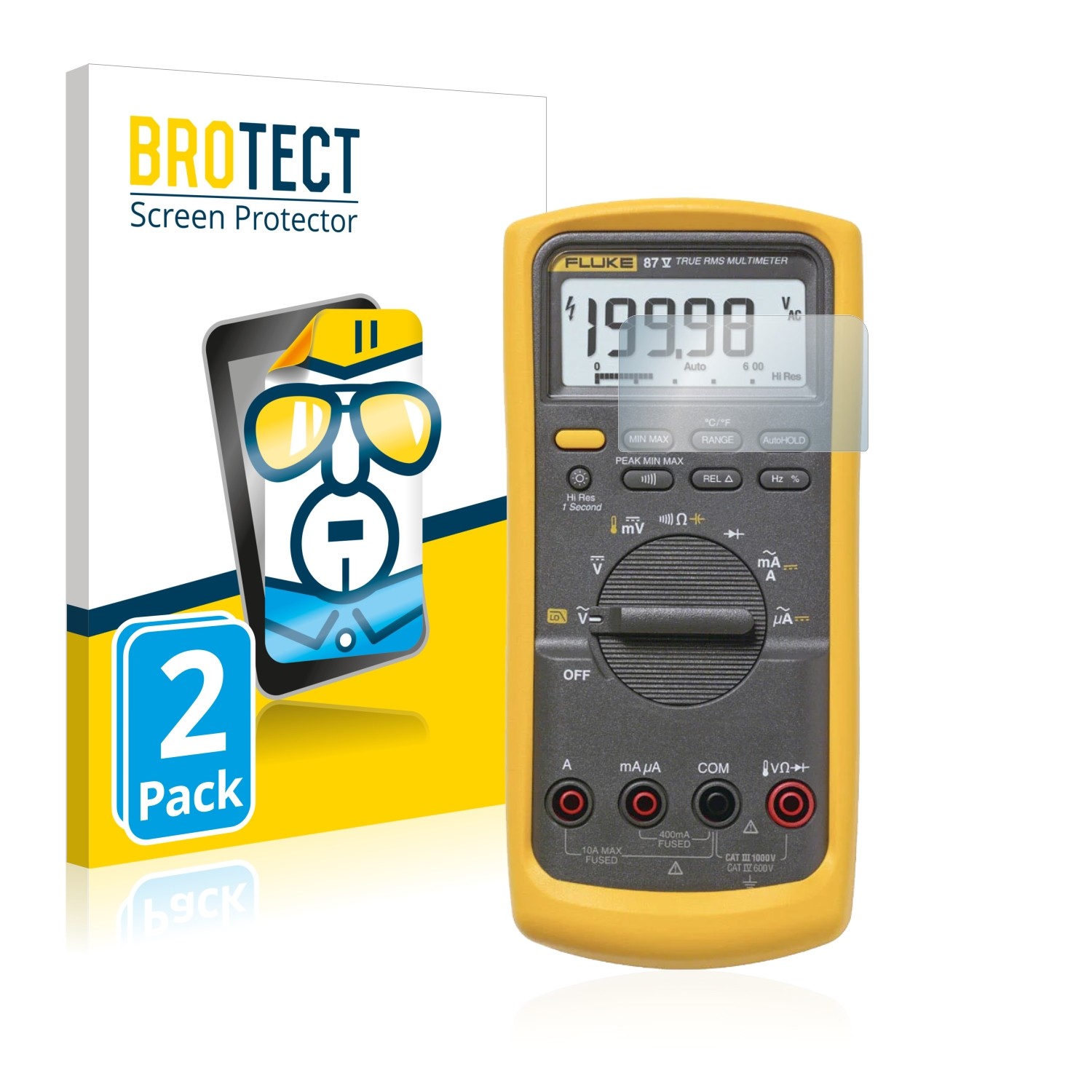 2x Fluke 87v Displayschutzfolie Transparent Bild 2