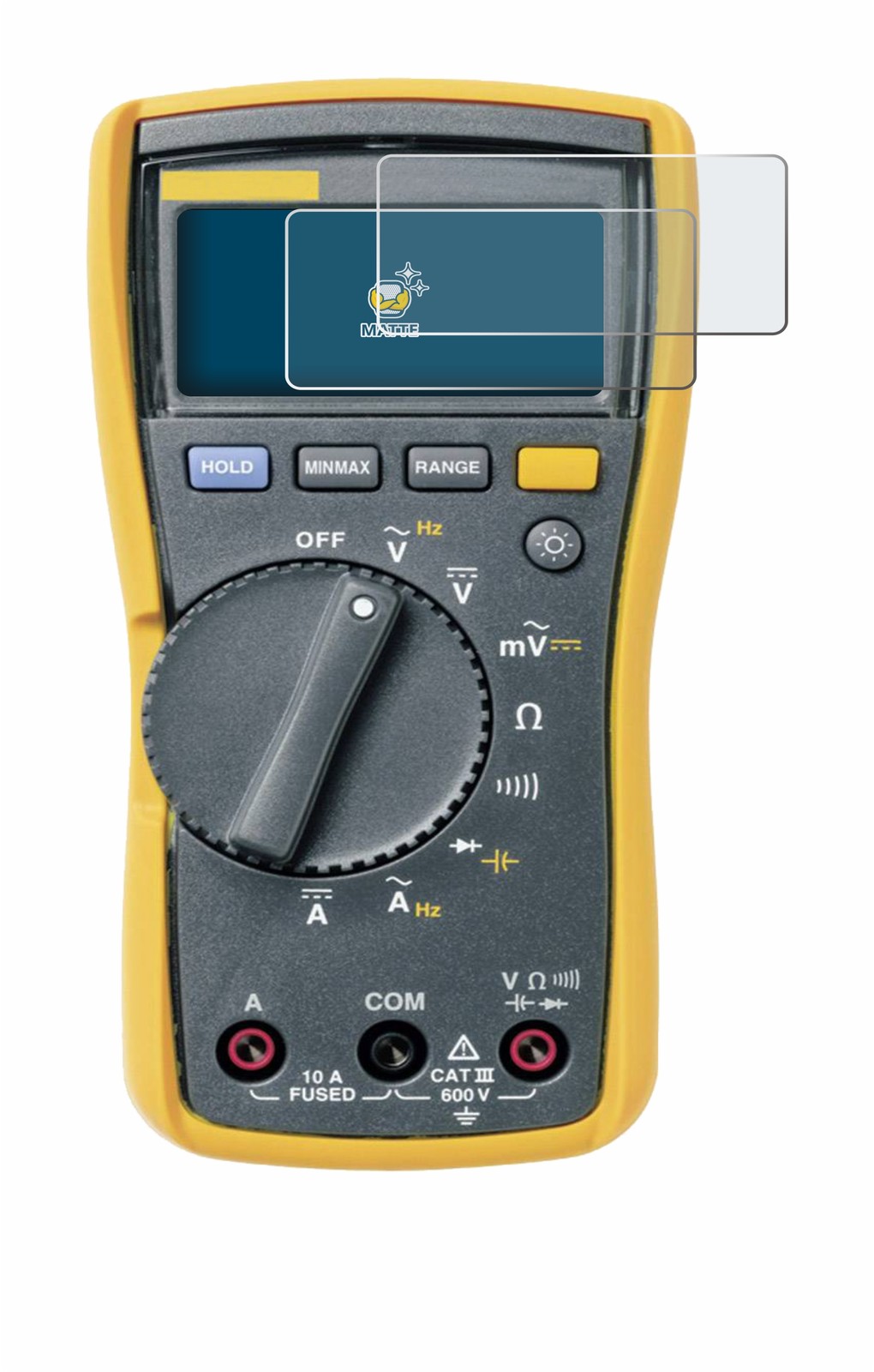 2x Displayschutzfolie matt für Fluke MultiMeter 115 Antireflektierend Bild 5
