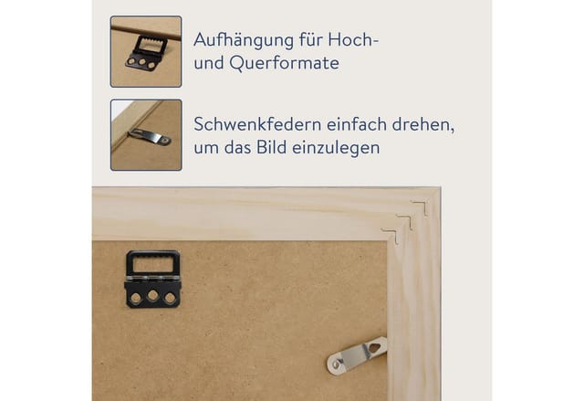 WANDStyle Bilderrahmen H750 aus Massivholz in Eiche-Optik 40 x 50 cm im Stil Landhaus