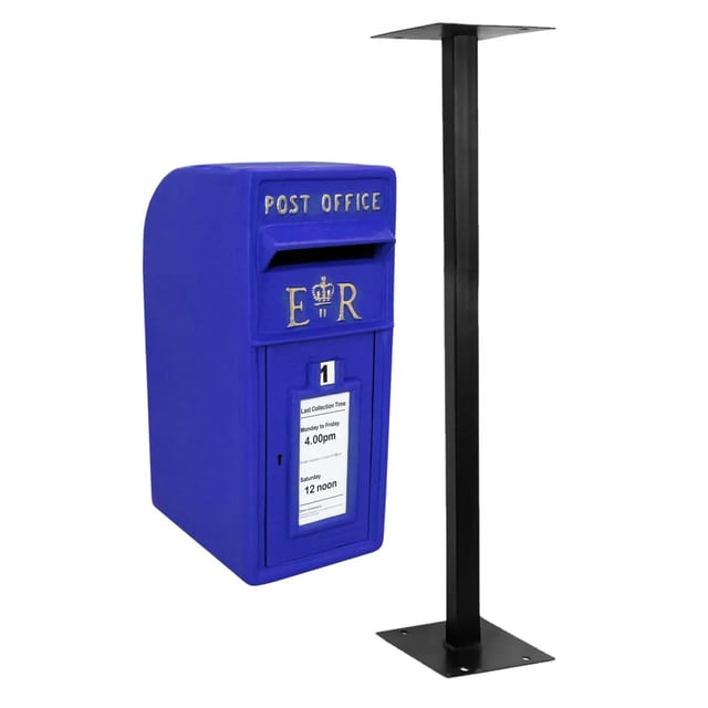 Monstershop Briefkasten mit Bodenständer Blau