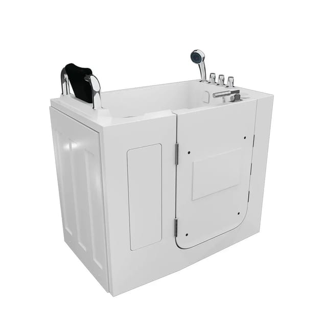 AquaVapore Sitzbadewanne Senioren Wanne Sitzwanne mit Tür S08-TH-C-L 110x68cm