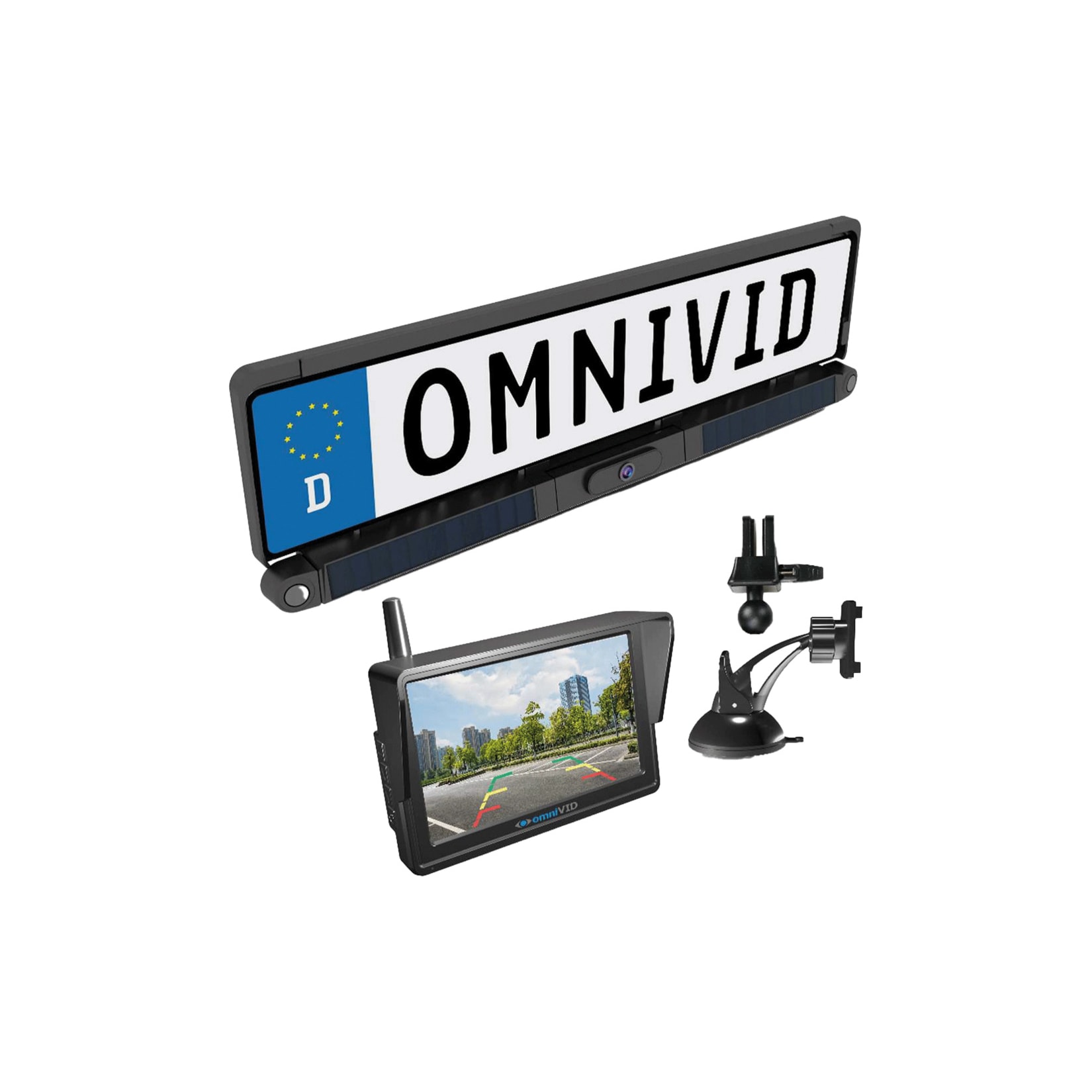 omniVID Solar6 Kabelloses Solar-Rückfahrvideosystem