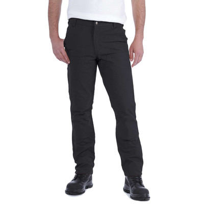 Herren Stretch Canvas Hose, STRETCH DUCK DOUBLE FRONT, schwarz, Größe W30/L30