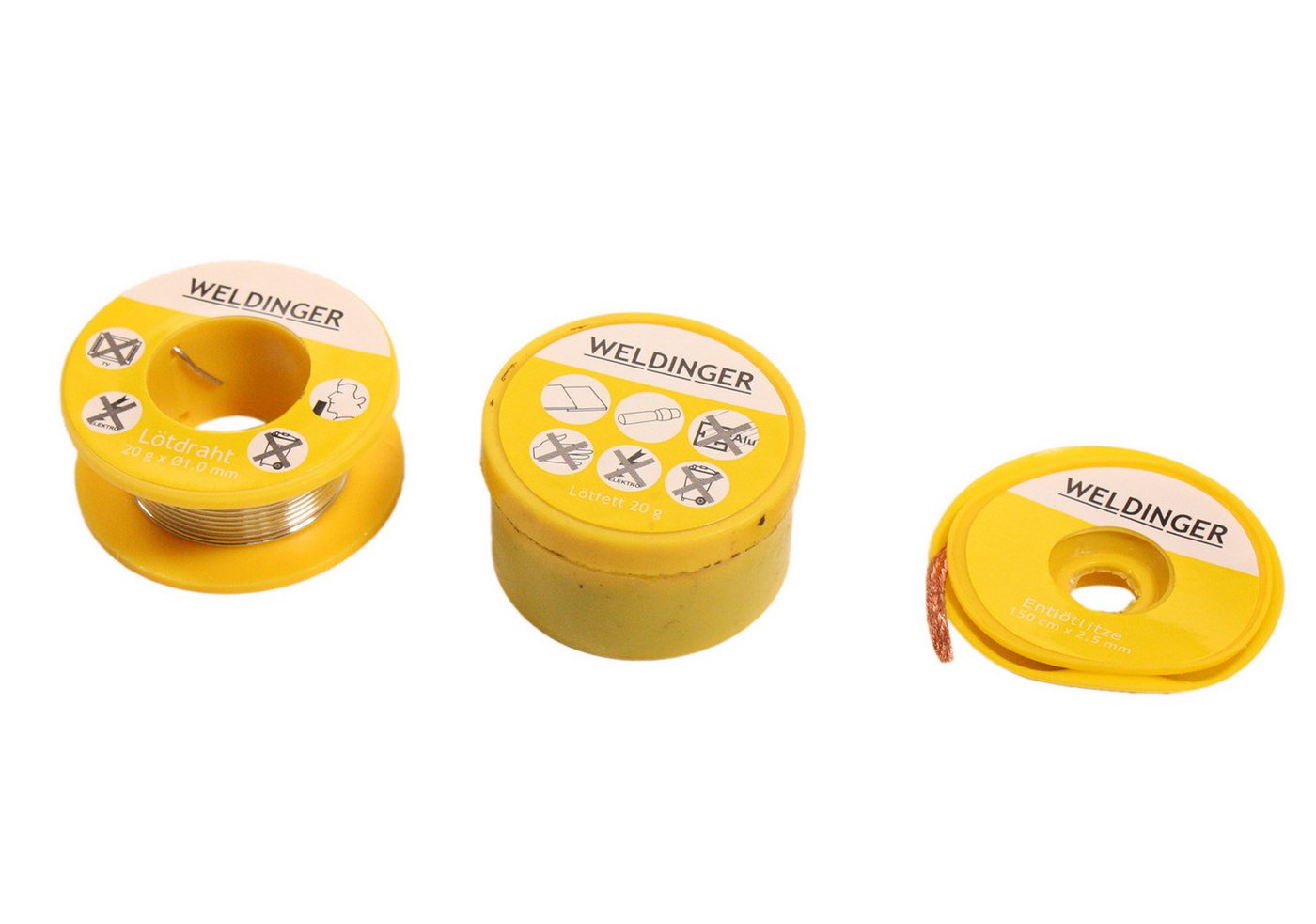 WELDINGER Lötkolben Profi Lötkolbenset 25 W und 80 W + Lot im Koffer Elektrolötkolben, max. 530 °C, elektrisch, Set, 6-tlg., Set mit Koffer Bild 3