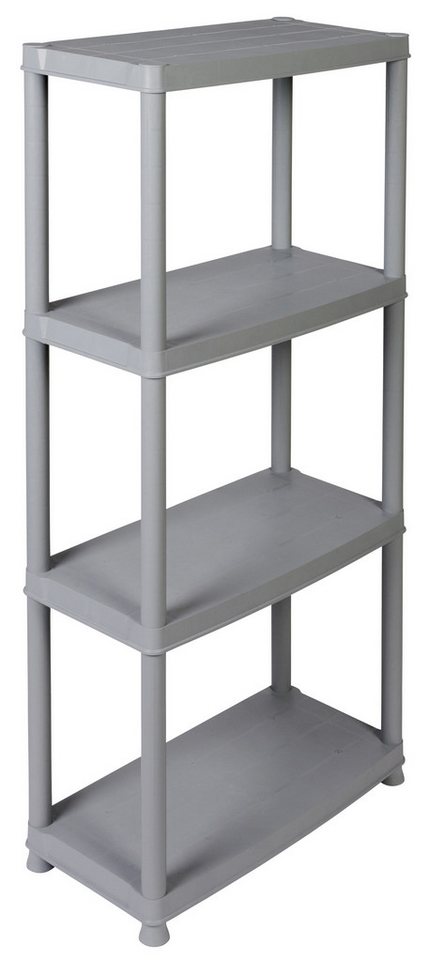 Kreher Standregal Set 2 x Primo mit 4 Böden aus Kunststoff in Grau, 2-tlg. Bild 3