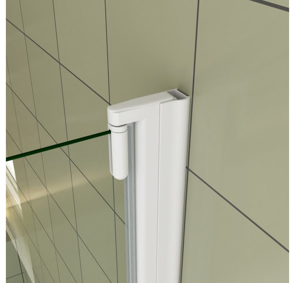 Duschparadies Duschwand 140cm anthrazitweiß Glas Aufsatz Duschabtrennung Badewanne Trennwand, Einscheibensicherheitsglas, Sicherheitsglas, Glas Bild 3