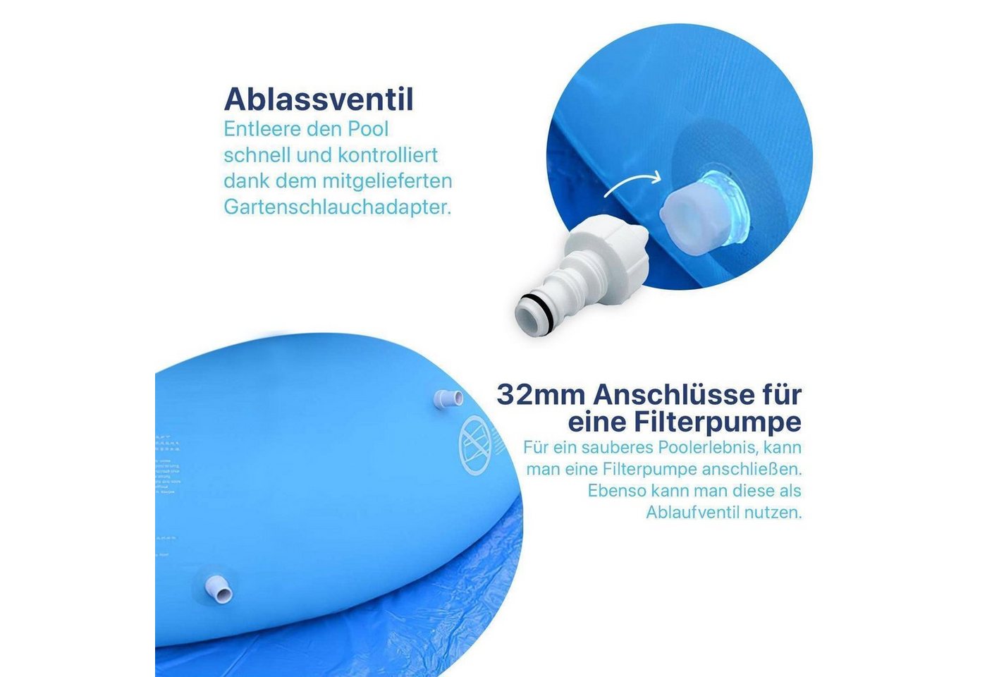 Avenli Quick-Up Pool Avenli Prompt Set 427x84cm Pool, ohne Zubehör, blau (Aufstellpool mit aufblasbarem Ring, Quick Up Pool ohne Pumpe), Swimmingpool auch als Ersatzpool geeignet Bild 2