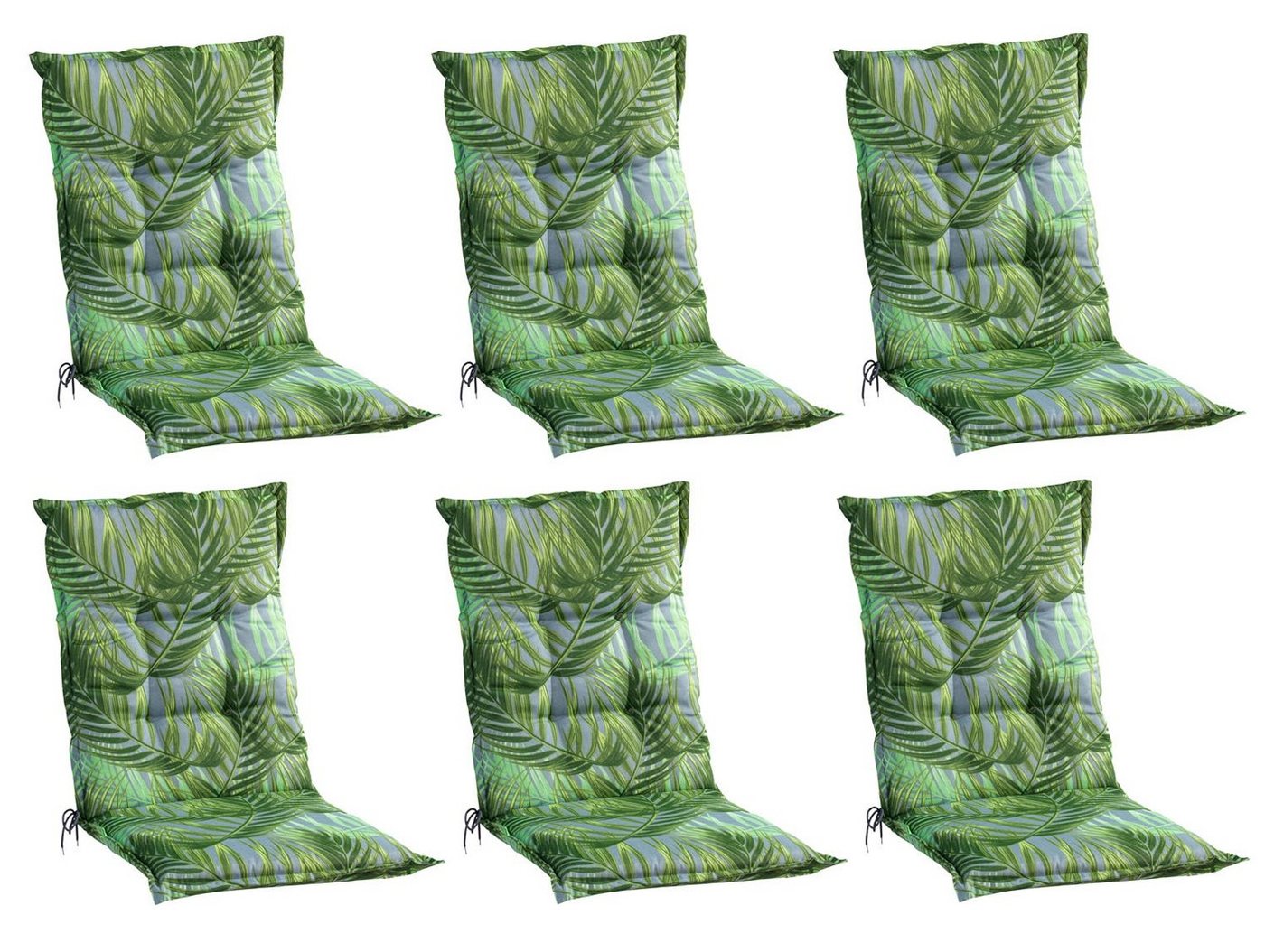 GO-DE Polsterauflage LAKEVIEW, 50 x 110 cm, Grün, für Mittellehnstühle, (6 St), Gartenstuhlauflage für Mittellehner Bild 2