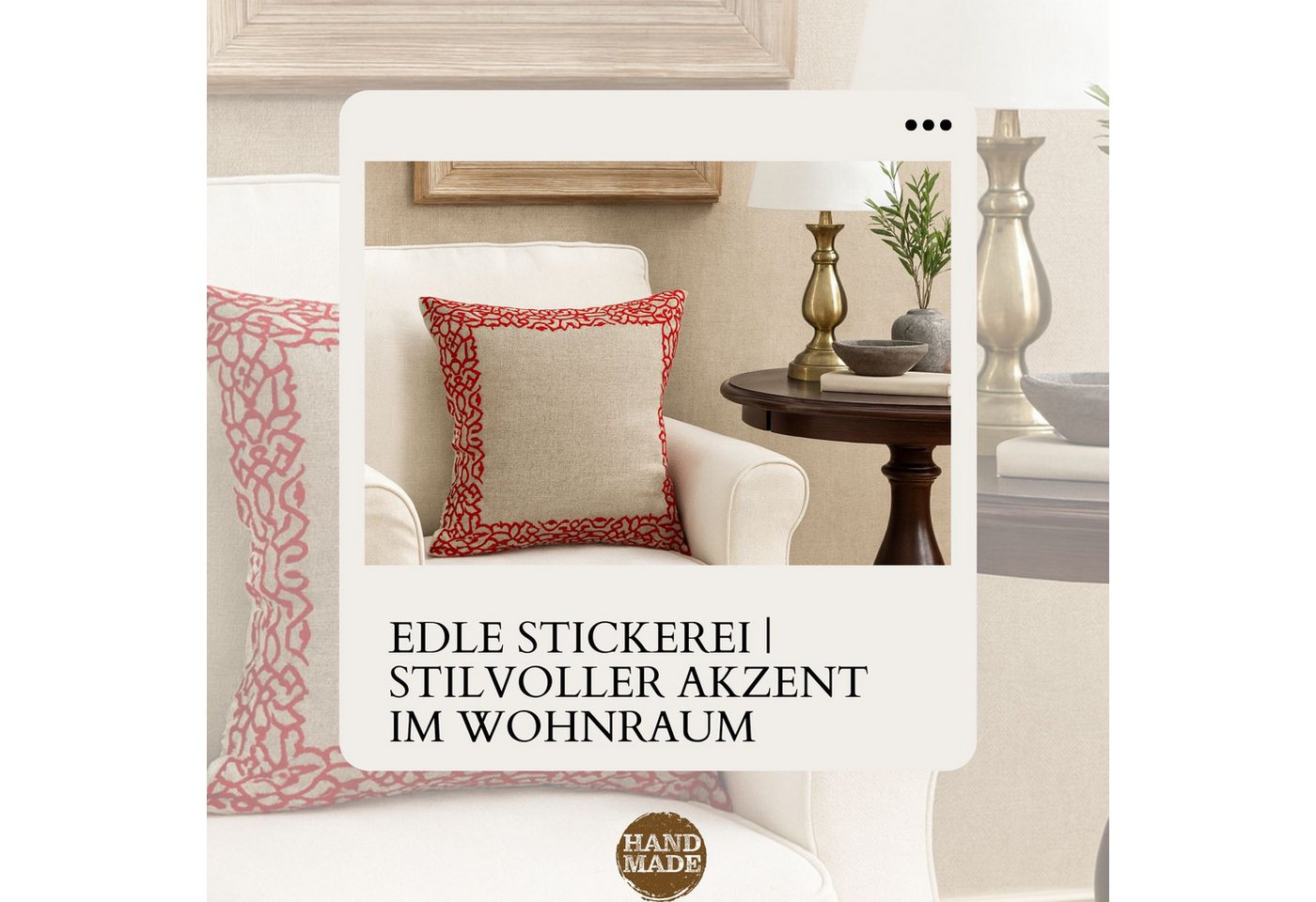 Marrakesch Orient & Mediterran Interior Zierkissen 4er Set Boho Kissenbezug Frisia orientalisch aus Baumwolle, Rot 40 cm, (4 St) Bild 5