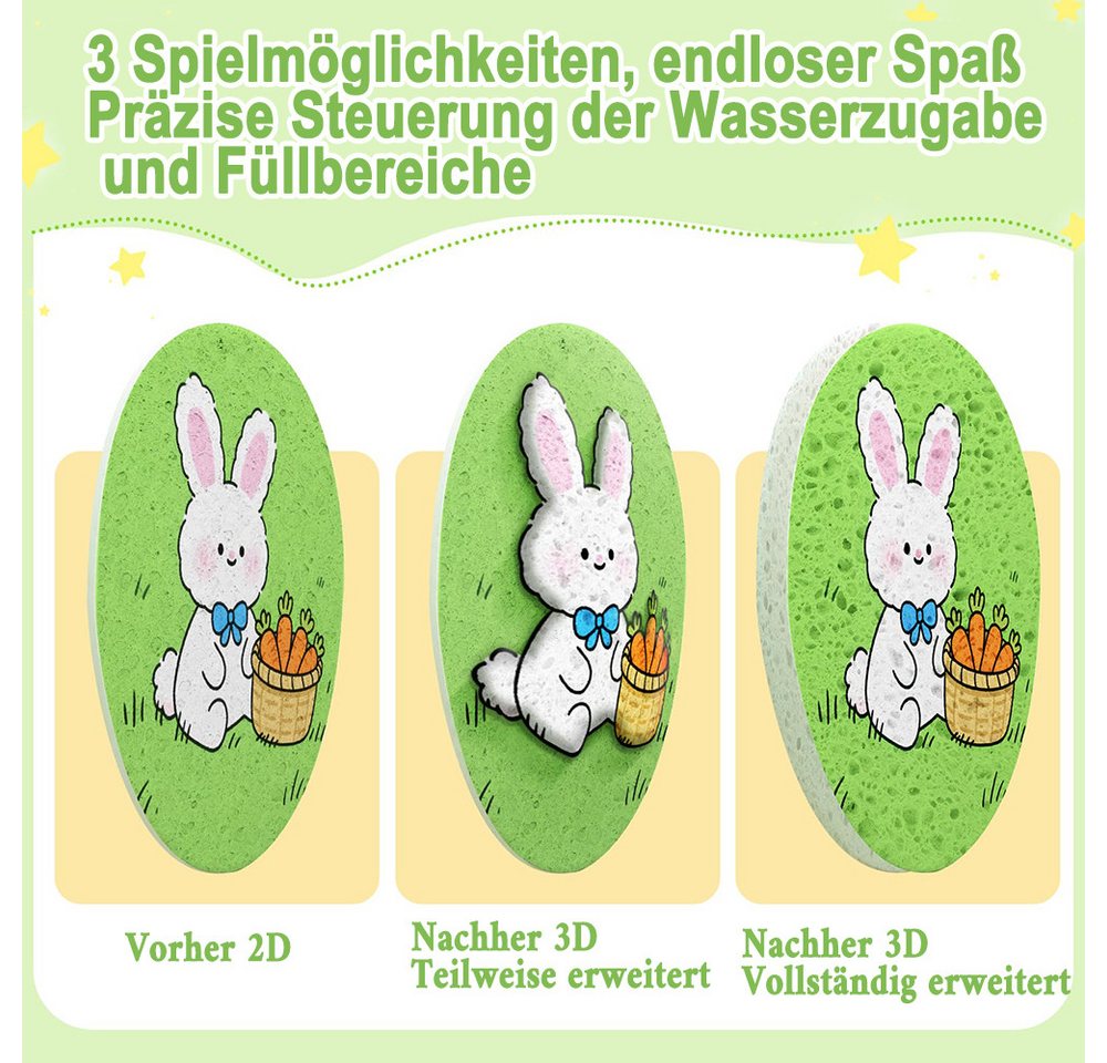 CLTYQ Kreativset Schaum Textur Malset für Kinder, 3d Schaumstoff Malset,Geschenk, (46-tlg), DIY Kunstzubehör, magisches Puffy Paint für Schaumtextur Malerei Bild 2