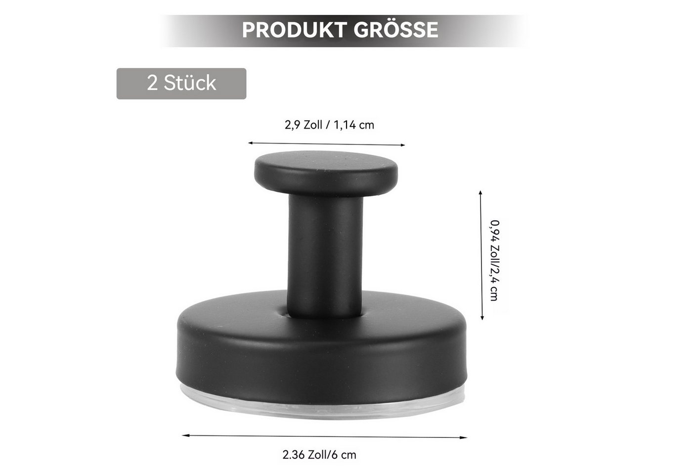 BlingBin Handtuchhaken 2/4Stück Saugnapfhaken,Saugnapf Haken,Schwarz Hooks, Badezimmer, Duschen, Türen, (2 Stück, 2-St., Edelstahl Wasserdicht Saughalter), für Badezimmer Küche Glatte Fenster Wand Glas Bild 4