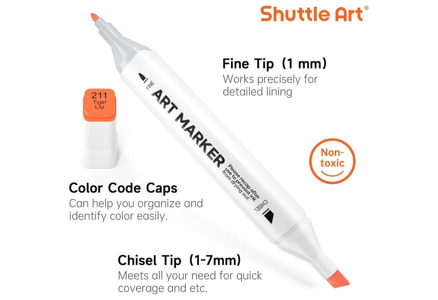 LuxusKollektion Marker Alkoholmarker 171 Bunt Doppelseitig Stifte Blender Etui 172