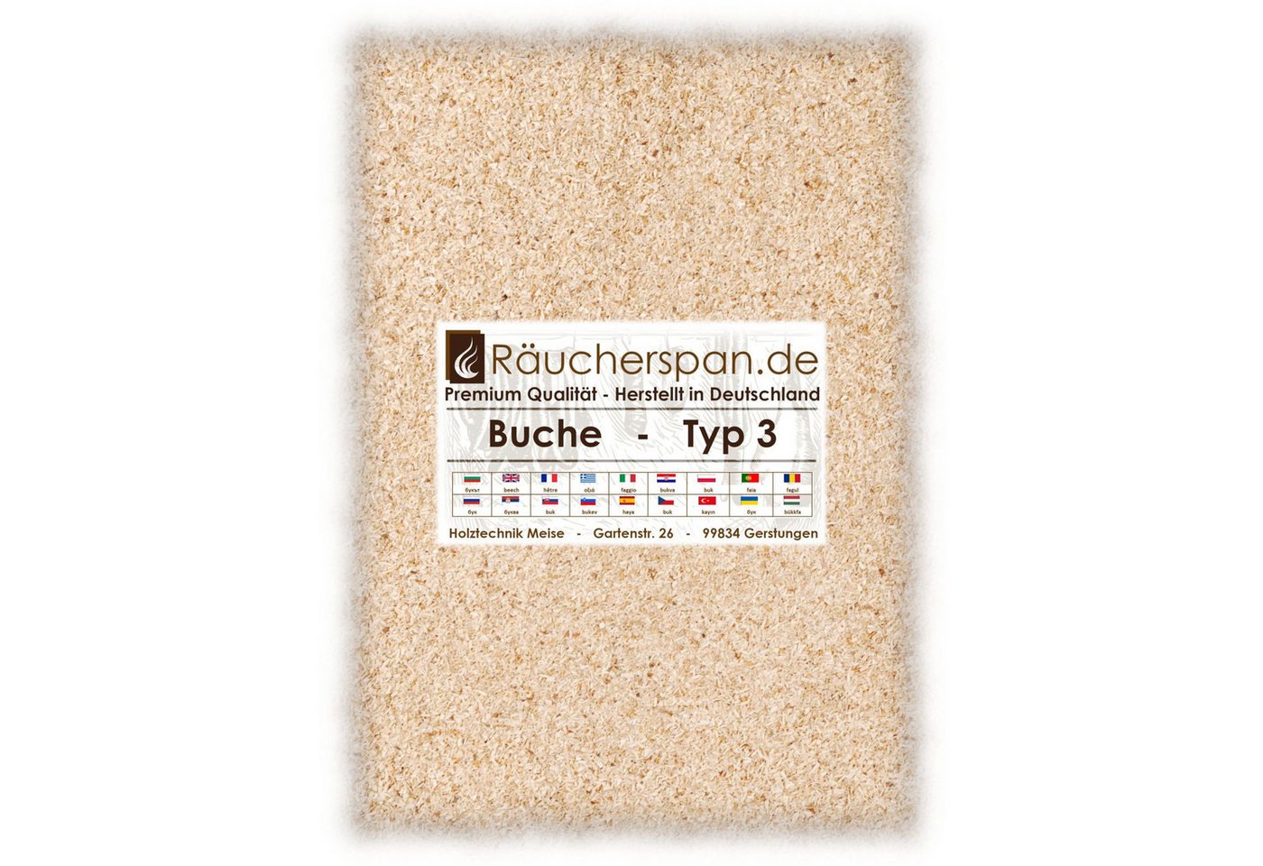 Räucherspan.de Räucherofen Räucherspäne, Buche, Typ 3, 5kg, naturbelassenes Holz, Kammergetrocknet