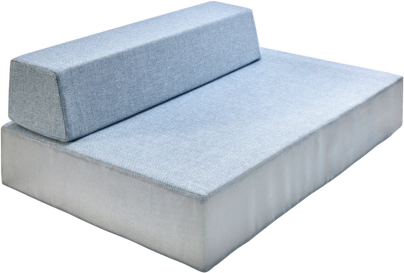 Hipp-Hopp - das Hüpfpolster Weichbodenmatte Hüpfpolster S, + Gratis Rückenpolster S Gerade Lounge Outdoor (Set), Made in Germany