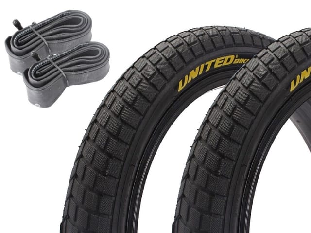 KHEbikes Fahrradreifen BMX Reifen Set KHE x UNITED 16 Zoll x 2,125 inkl. Schlauch AV