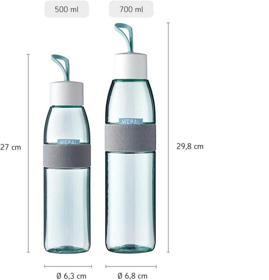 Mepal Trinkflasche Trinkflasche 500 ml für Sport und Freizeit in Vivid Blue, Ellipse Design, auslaufsicher Bild 4
