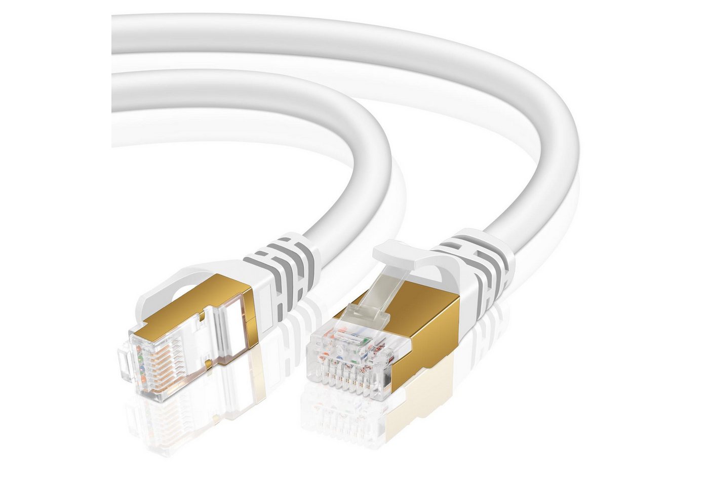 VERCO Cat 7 Netzwerkkabel rundes LAN-Kabel, RJ-45 (Ethernet), (1500 cm), 10 / 100 / 1000 Mbits Geschwindigkeit bis 1 Gbits S/FTP Patchkabel Bild 2