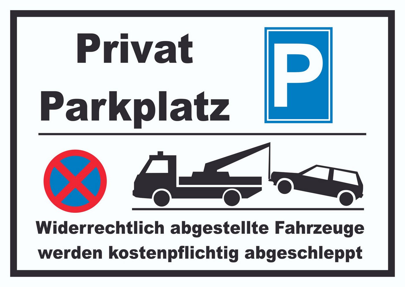 HB-Druck Hinweisschild Privat Parkplatz Schild, wetterfest, stabil, UV-beständig, kratzfest Bild 2