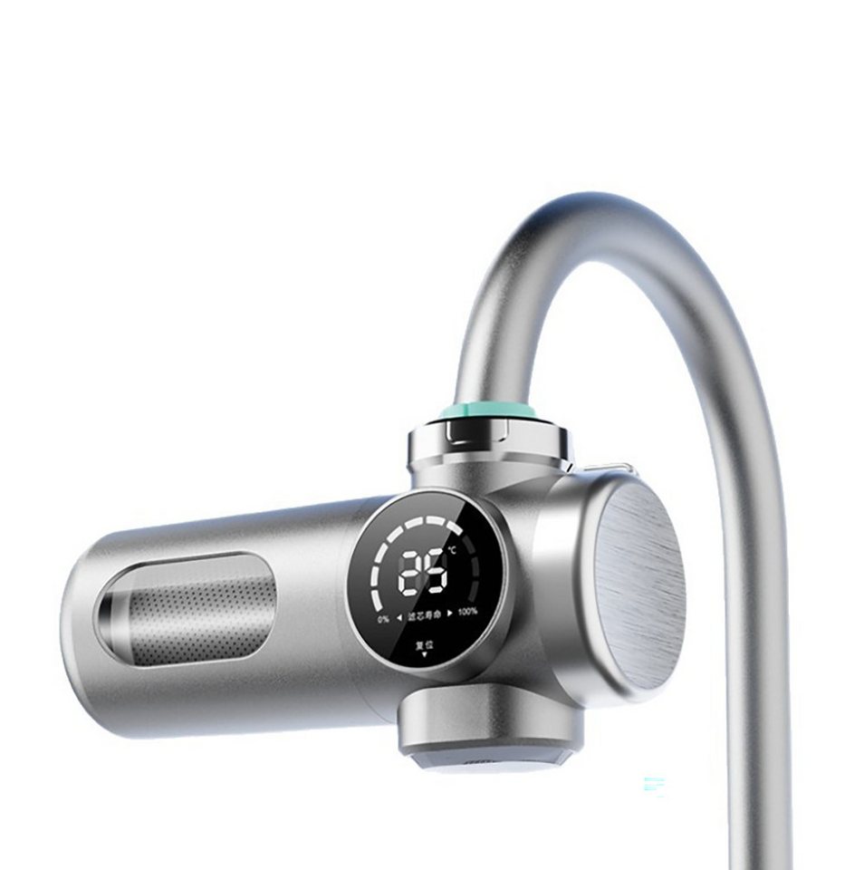 Luckice Wasserhahnfilter Wasserhahn Wasserfilter mit Blaulicht Heimküchen Wasserfilter, Zubehör für stromlos durch Wasserstrombetrieb, 2.0 Verbundfilter zur Entchlorung & Keimreduzierung Bild 3