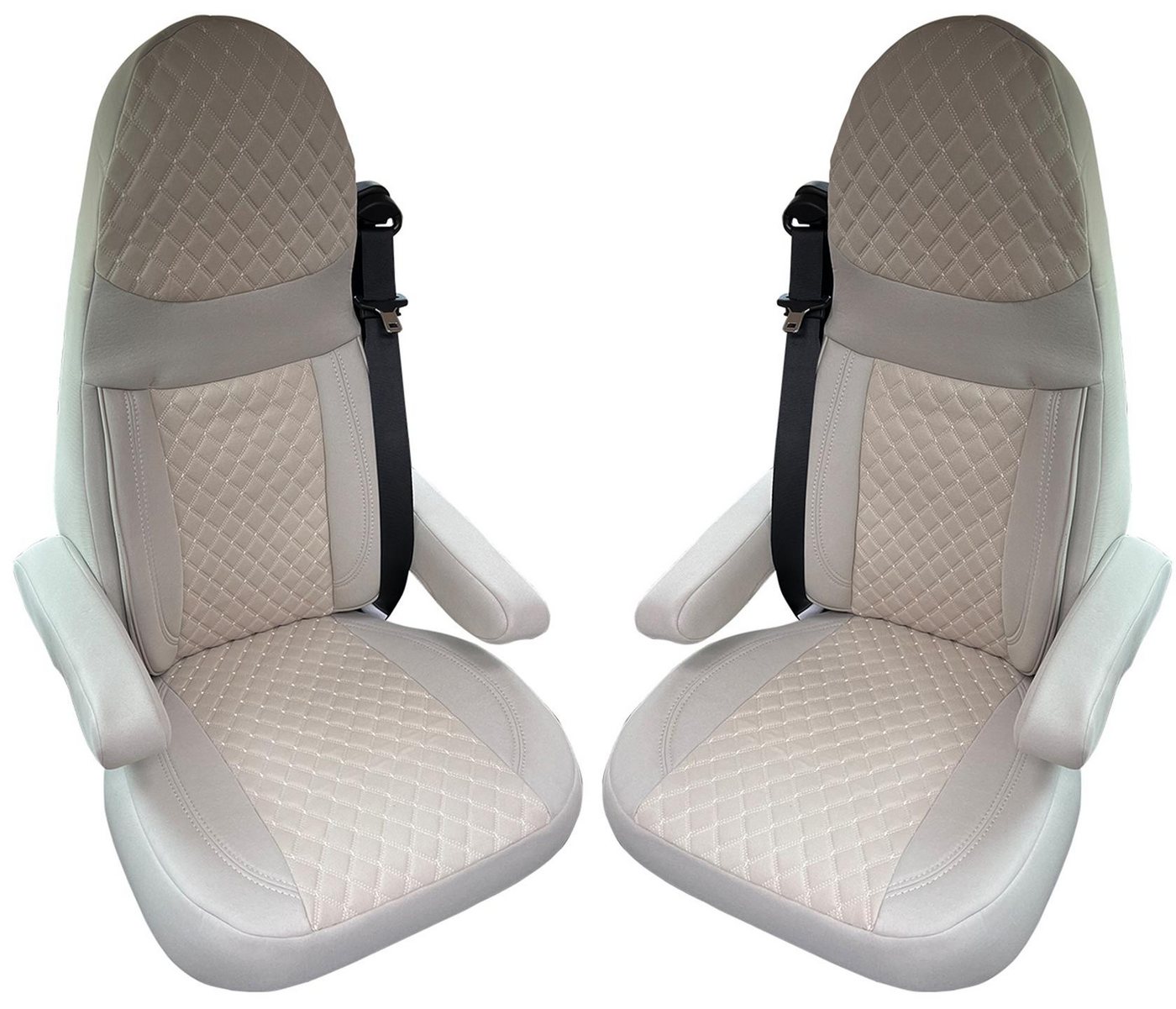 BREMER SITZBEZÜGE Autositzbezug für Aguti GIS-Liner und Milan-Sitze (GT405), Set, 2-tlg., Schonbezüge Sitzbezüge Fahrer und Beifahrer, in Beige Bild 3