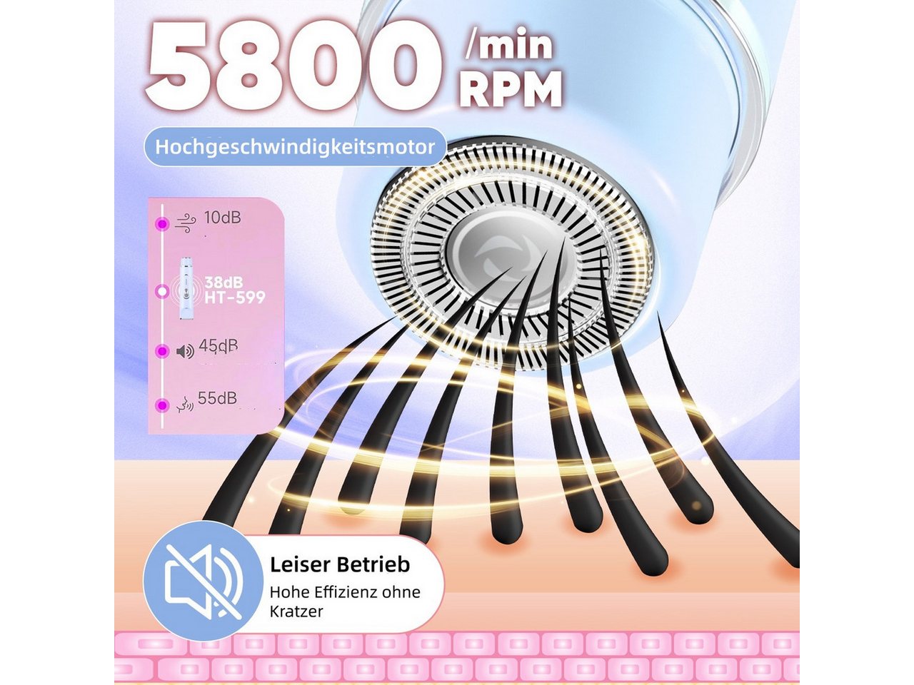 HATTEKER Epilierer HT-599, Aufsätze: 1 St., Damenrasierer, Bikini-Trimmer, 2-in-1 Bild 4