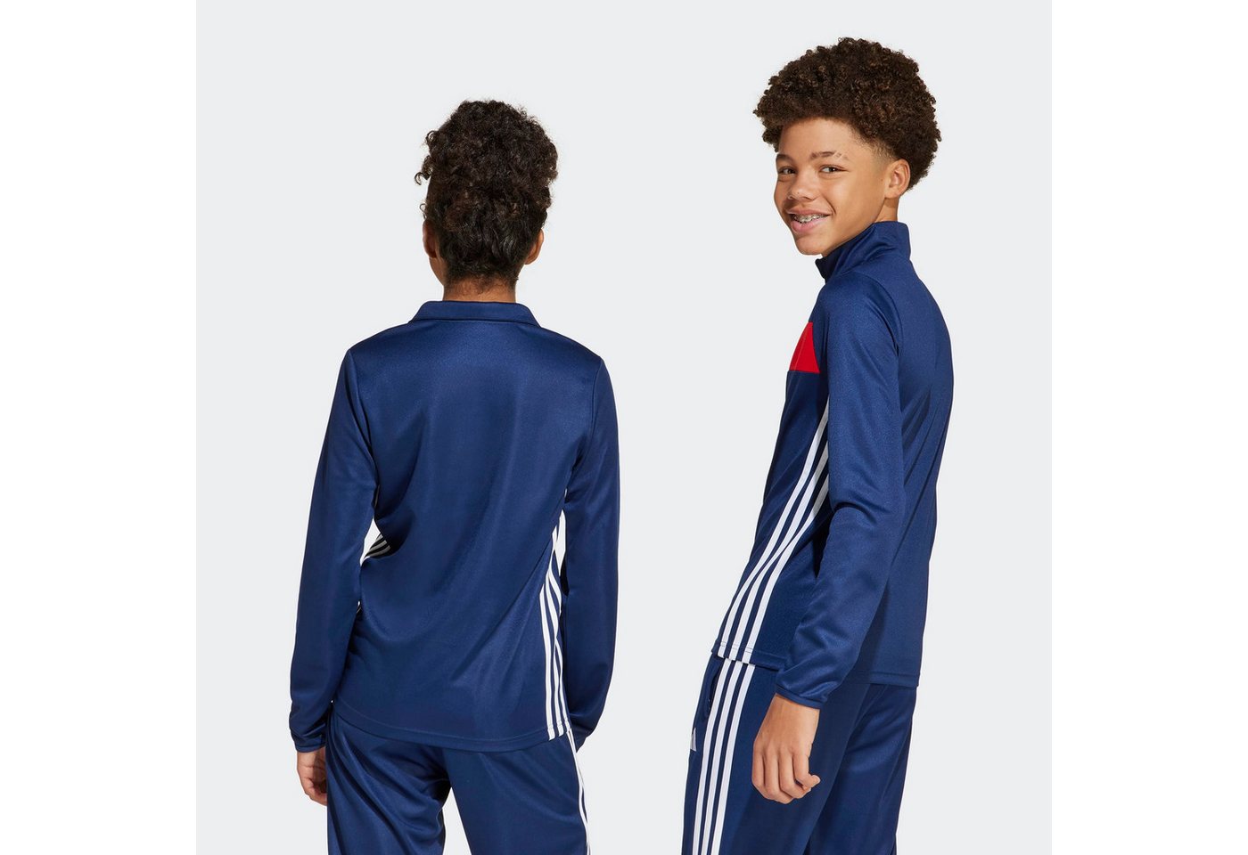 adidas Performance Trainingsshirt TIRO 25 ESSENTIALS KIDS TRAININGSOBERTEIL für Kinder, mit Reißverschluss, ohne Ausschnitt