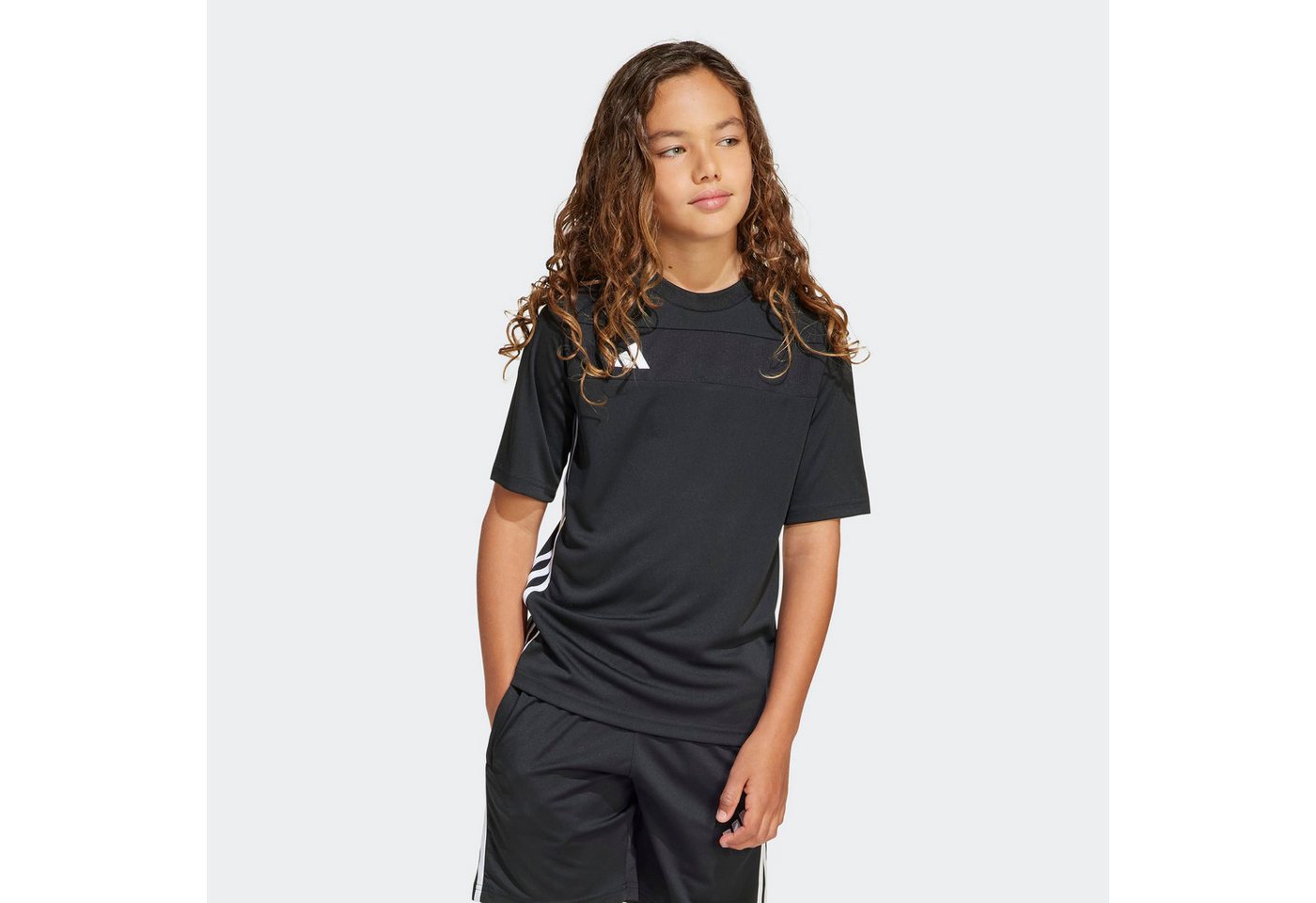 adidas Performance Fußballtrikot TIRO 25 ESSENTIALS KIDS TRIKOT Kinder Fußballtrikot, mit Rundhalsausschnitt, ohne Verschluss
