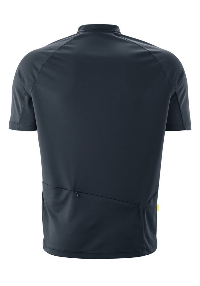 Gonso Radtrikot SITIVO Jersey Blue M Herren Fahrradtrikot mit Rückentasche, Half-Zip Trikot, Loose Fit Bild 2