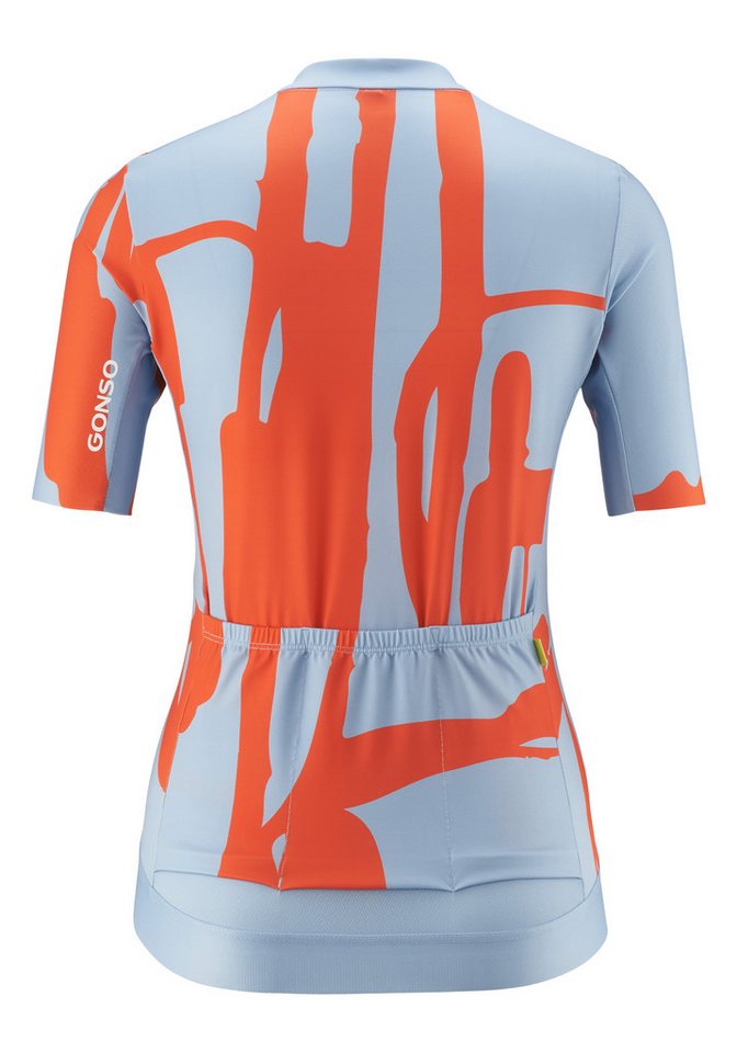 Gonso Radtrikot Road Jersey Print W Damen Fahrradtrikot, modernes Trikot mit 3-teiliger Rückentasche Bild 2