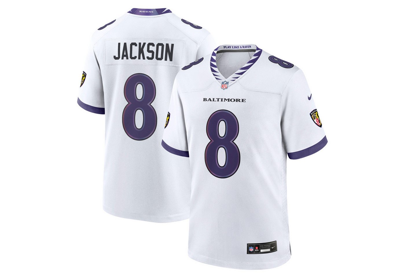 Nike Footballtrikot Nike Trikot Baltimore Ravens Nike Road Jersey Jackson 8