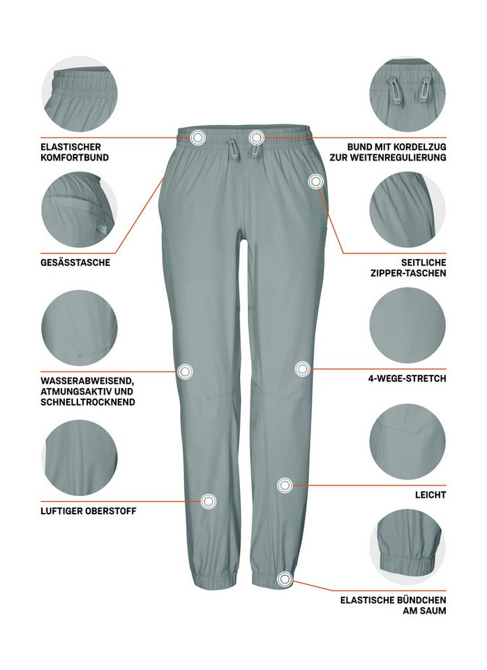 Killtec Funktionshose KOS 180 WMN PNTS Leichte, schnelltrocknende Funktionshose mit 4-Wege-Stretch Bild 4