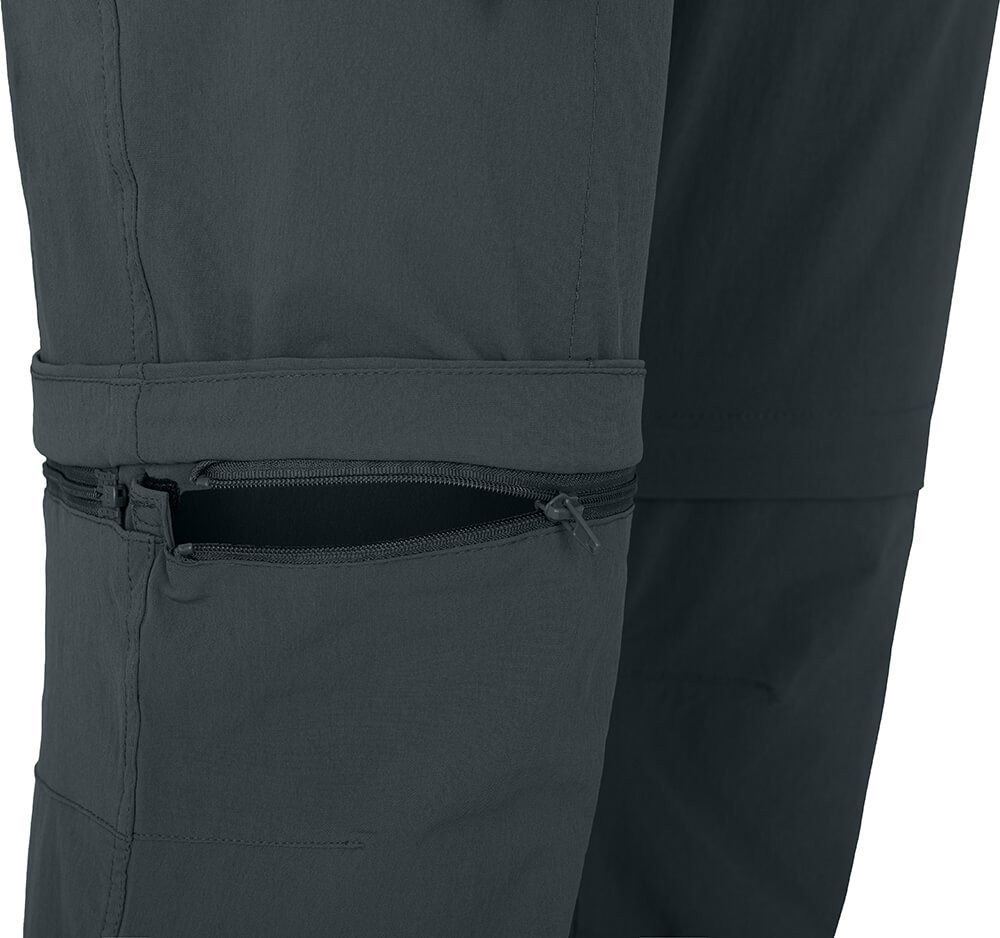 Bergson Outdoorhose BENNETT Zipp-Off (slim) Damen Wanderhose, vielseitig, pflegeleicht, Langgrößen, dunkel grau Bild 2