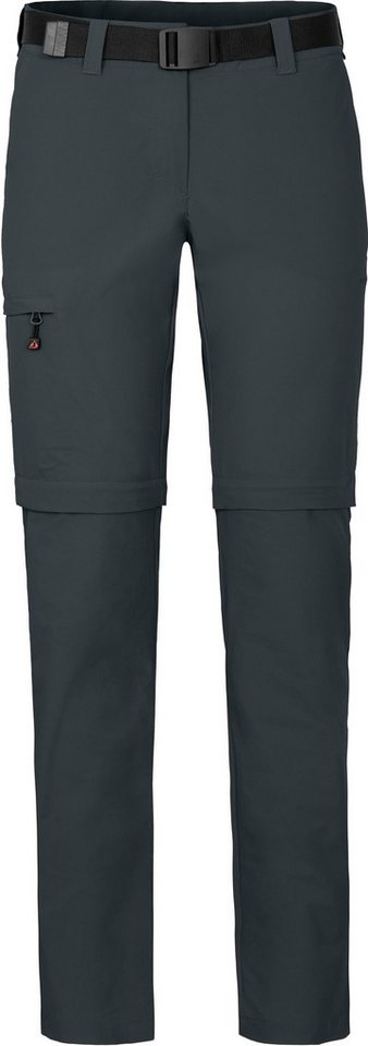 Bergson Outdoorhose BENNETT Zipp-Off (slim) Damen Wanderhose, vielseitig, pflegeleicht, Langgrößen, dunkel grau Bild 4
