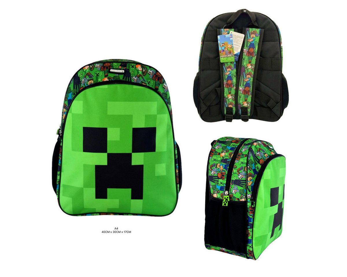 Minecraft Schulrucksack Minecraft Schulrucksack-Set XXL 11-teilig für Schule & Freizeit (11-tlg) Bild 5