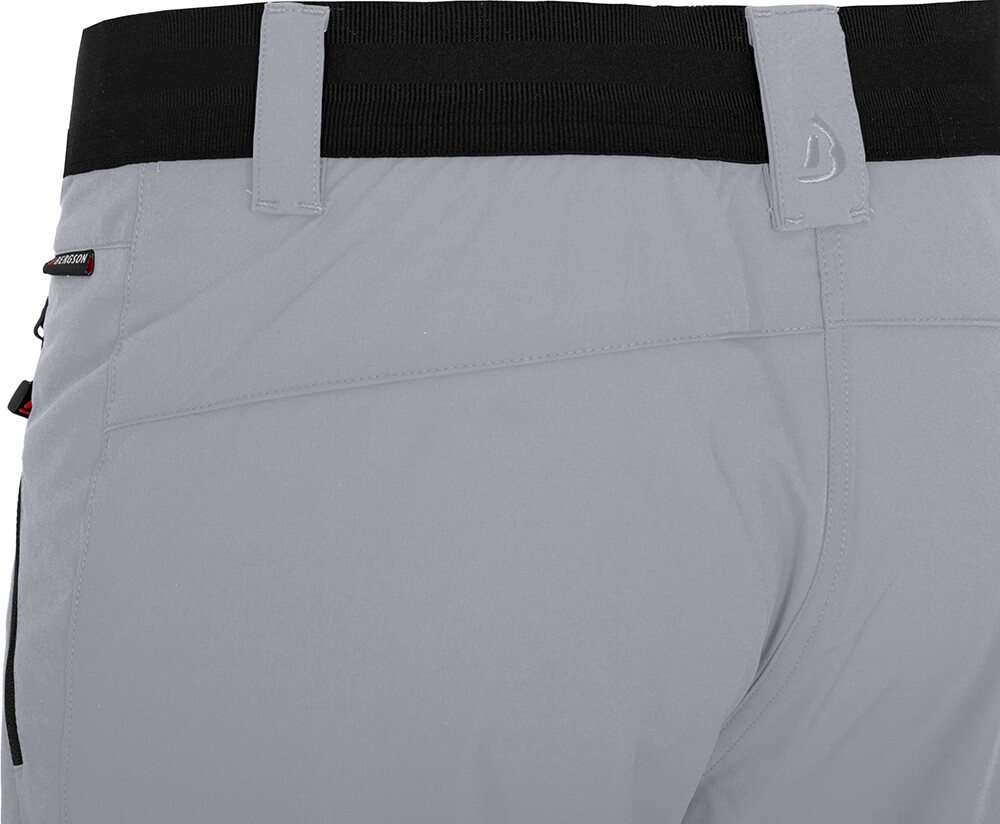 Bergson Outdoorhose VIDAA COMFORT Damen Wanderhose, leicht, elastisch, Kurzgrößen, hellgrau