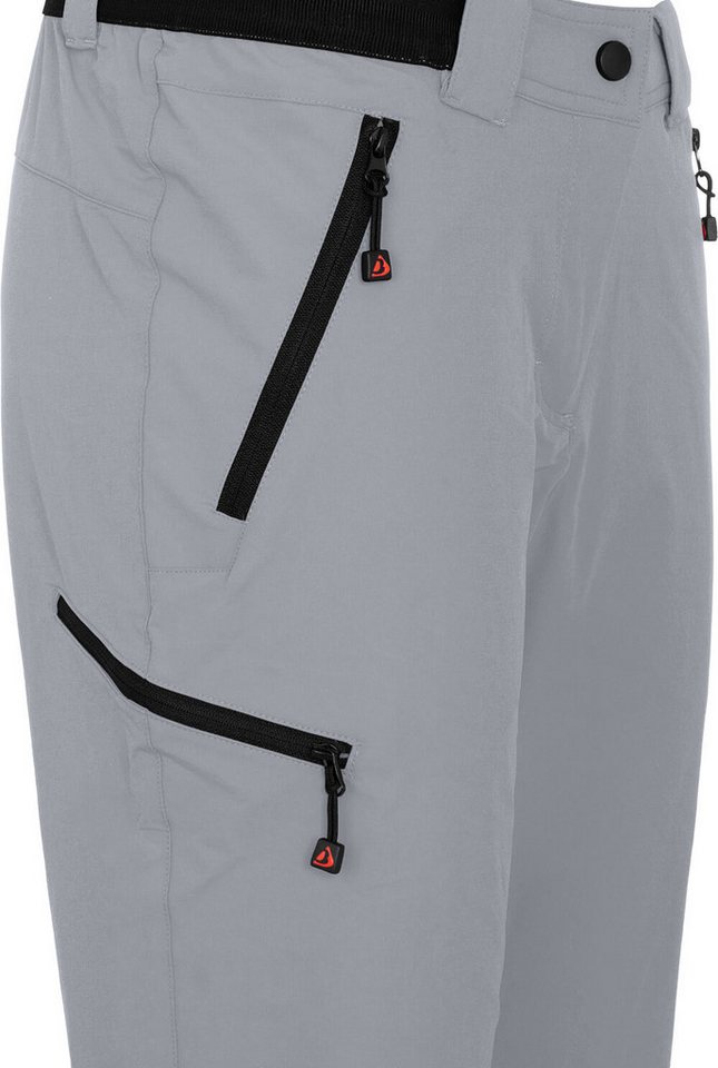 Bergson Outdoorhose VIDAA COMFORT Damen Wanderhose, leicht, elastisch, Kurzgrößen, hellgrau Bild 4