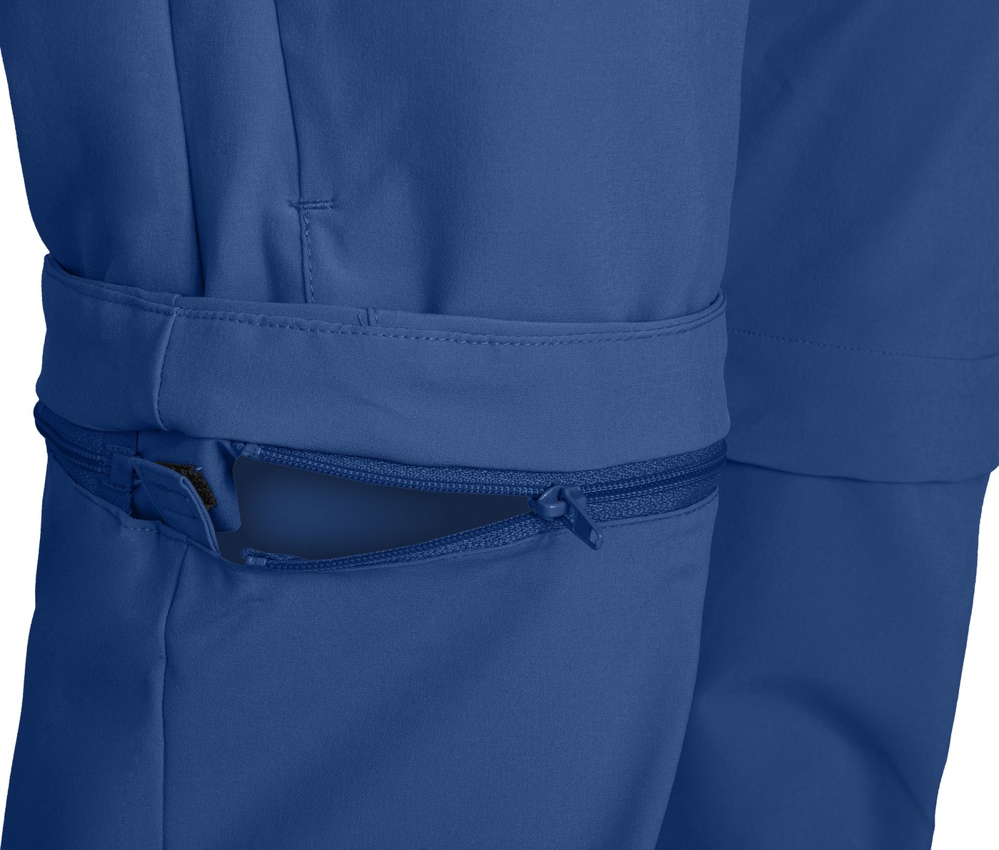 Bergson Outdoorhose AALBORG Vario Zipp-Off (slim) Damen Wanderhose, recycelt, elastisch, sportlich, Normalgrößen, blau Bild 4