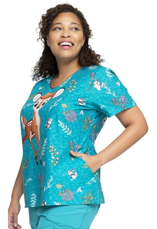 Cherokee Funktionsbluse Bunt bedruckter Damen Kasack "Bambi" Kasack mit Motiv Bild 2