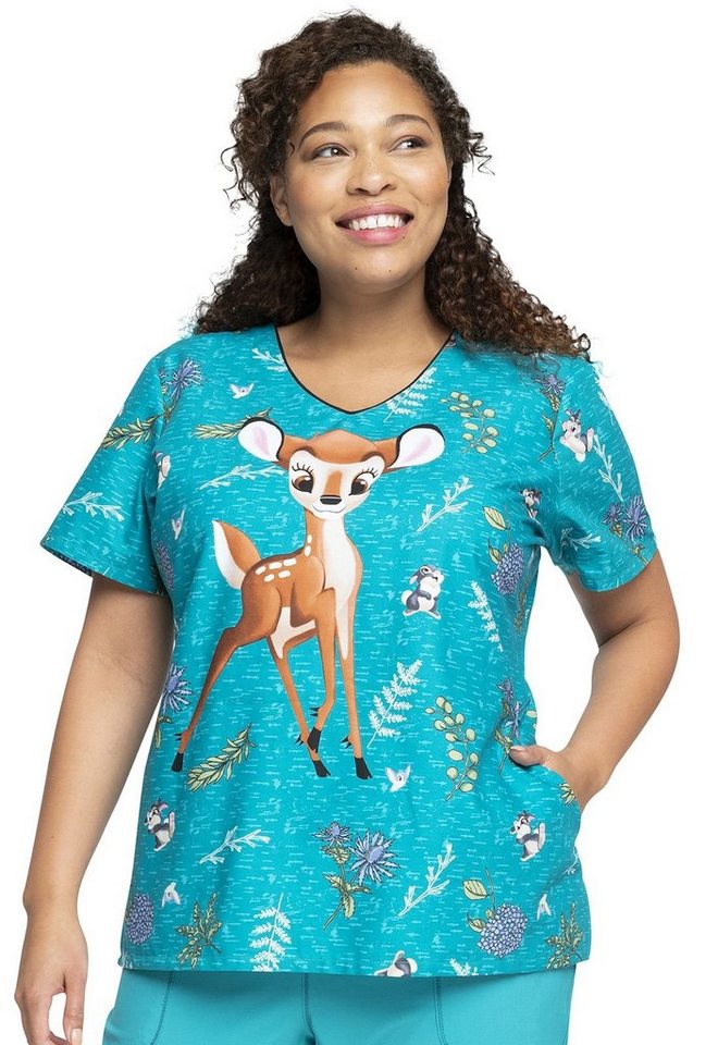 Cherokee Funktionsbluse Bunt bedruckter Damen Kasack "Bambi" Kasack mit Motiv Bild 3