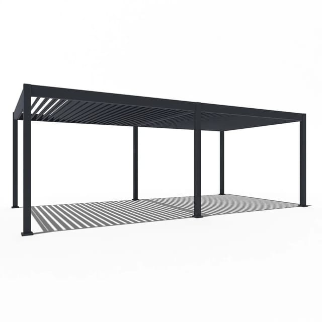 Weide Elektrische Deluxe Aluminium Pergola 3,6 x 7,2 M mit LED