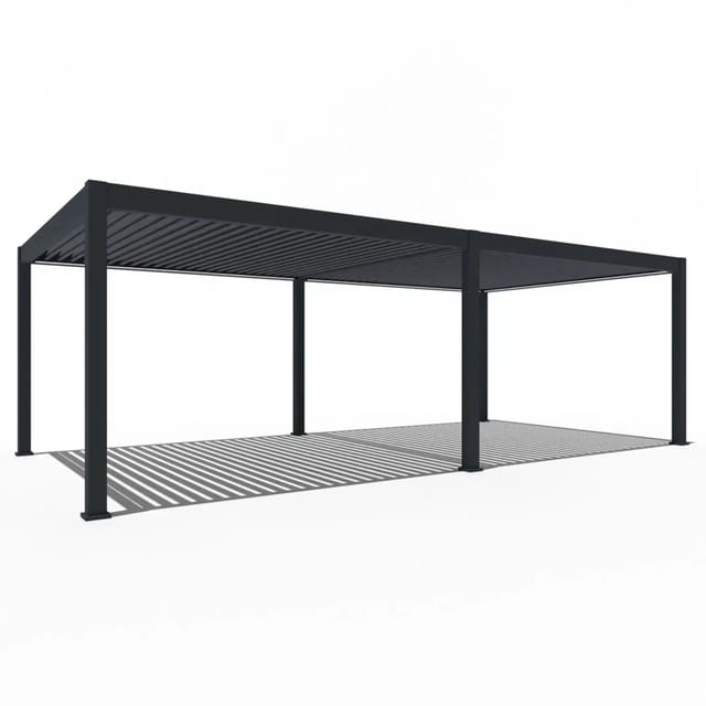 Weide Elektrische Deluxe Plus Aluminium Pergola 4 x 8 M mit LED