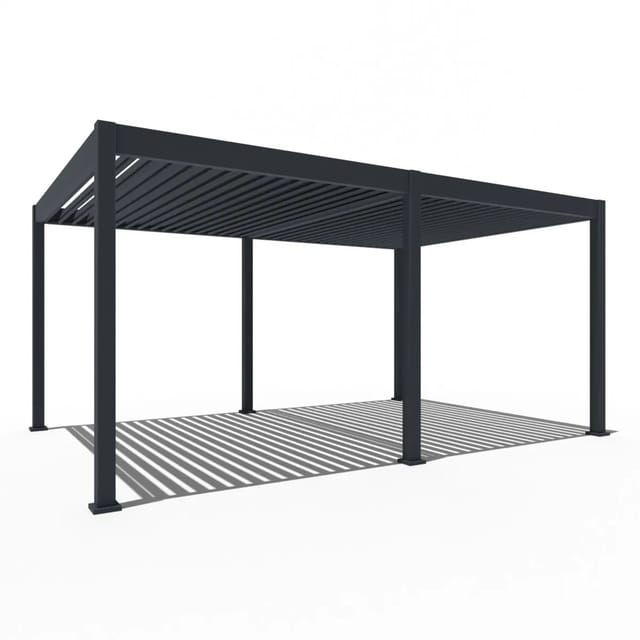Weide Elektrische Deluxe Aluminium Pergola 3,6 x 5,3 M mit LED