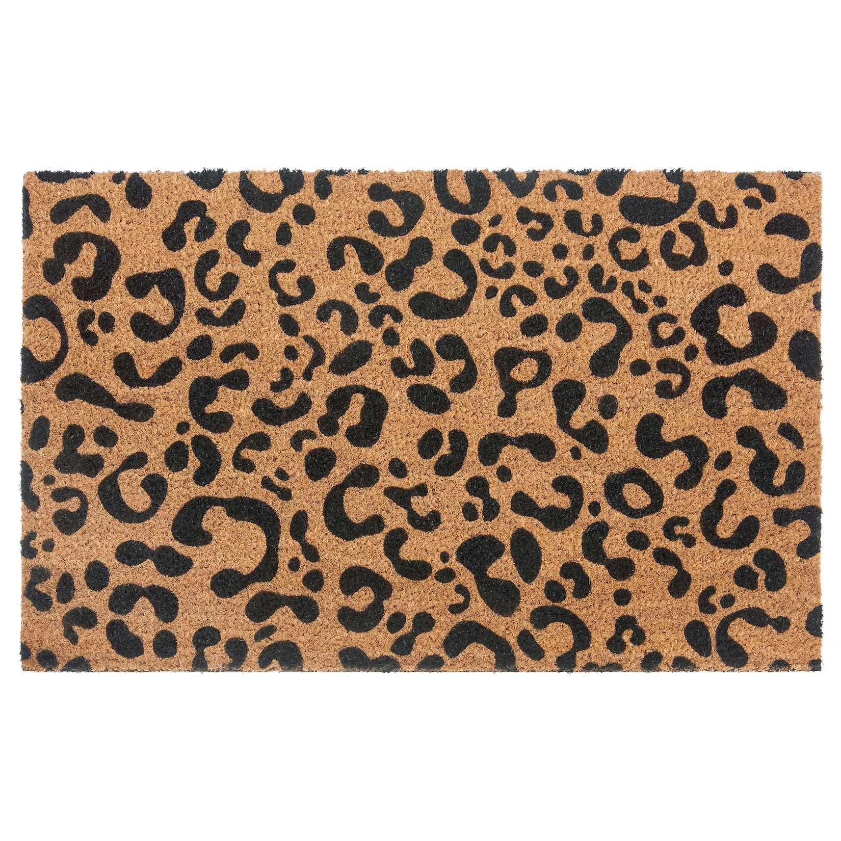 NYVI Fußmatte Kokos - Rutschfest, Wetterfest, für Innen und Außen Farbe:Leopard;Größe:45x75 cm