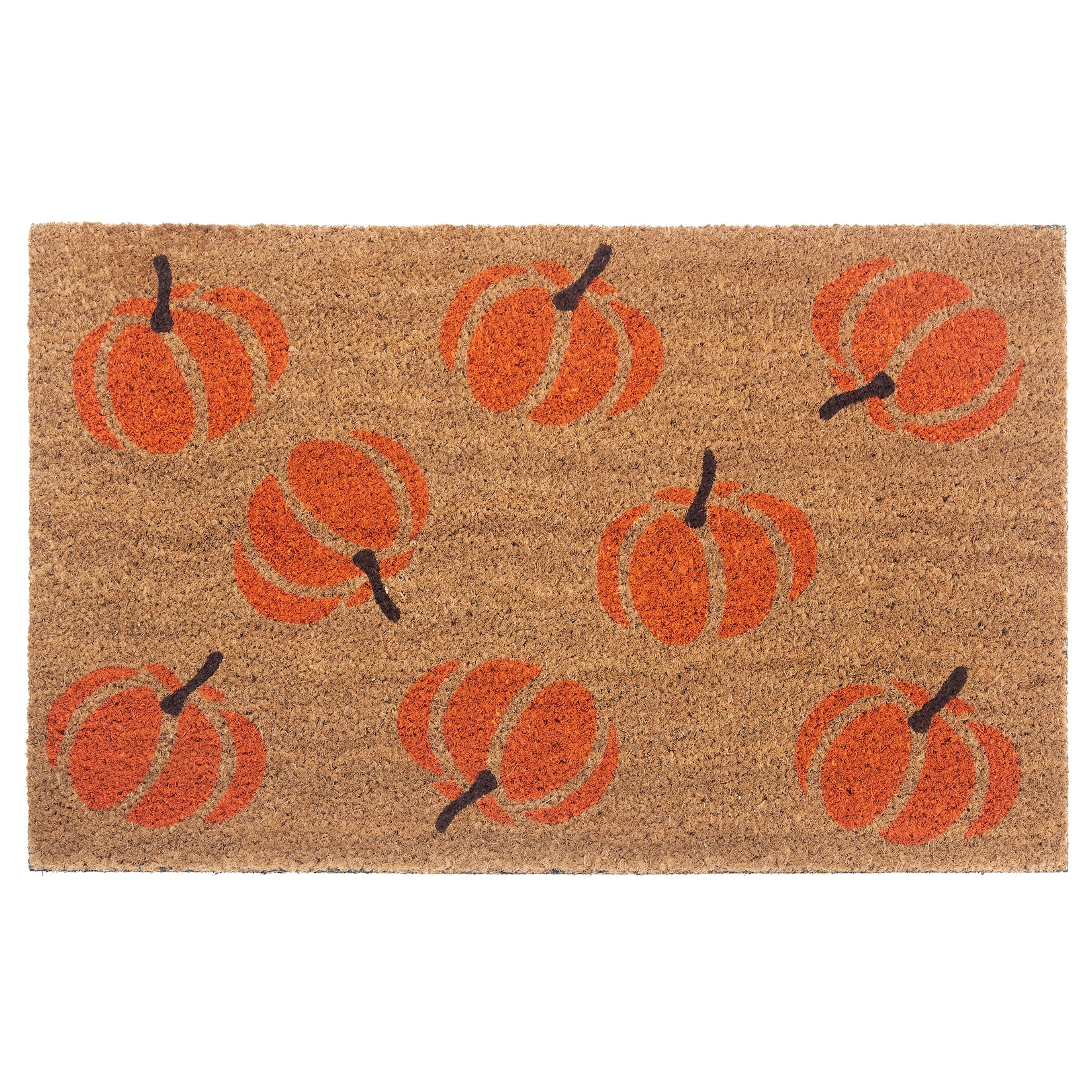 NYVI Fußmatte Kokos - Rutschfest, Wetterfest, für Innen und Außen Größe:45x75 cm;Farbe:Pumpkins Orange