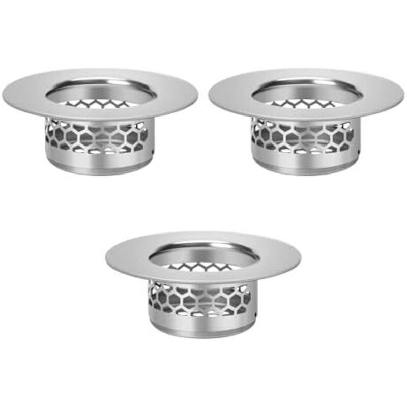 Set Mit 3 Edelstahl-spülbeckensieben
