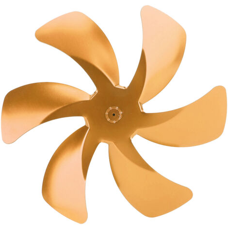 6-flügeliger Ofenlüfter Aus Aluminiumlegierung, Verbessert Die Warmluftzirkulation, Ersatz Für Kamine, Goldfarben