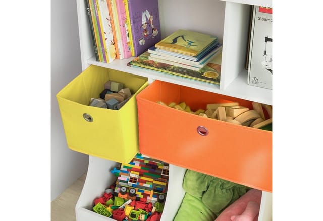 SoBuy Kinder Bücherregal Kinderregal mit 5 Ablagen Spielzeugregal Weiß KMB26-W