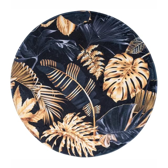 SANILO Badteppich rund Golden Leaves 80 cm
