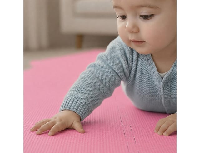 LittleTom Baby & Kinder Puzzlematte 30 x 30 cm 9 Stück Pink