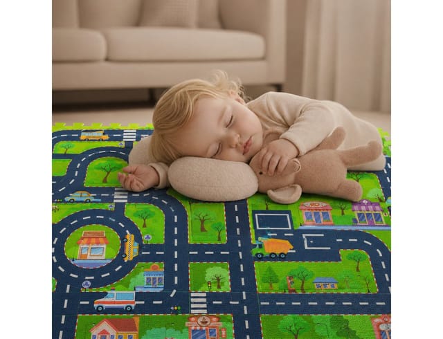 LittleTom Straßen Puzzlematte 12 Teile 30 x 30 cm Spielstraße